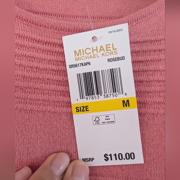 Michael Kors Pink Versatile Aesthetic Sweater Loose Fit Size M Longsleeve - Picture 8 of 8